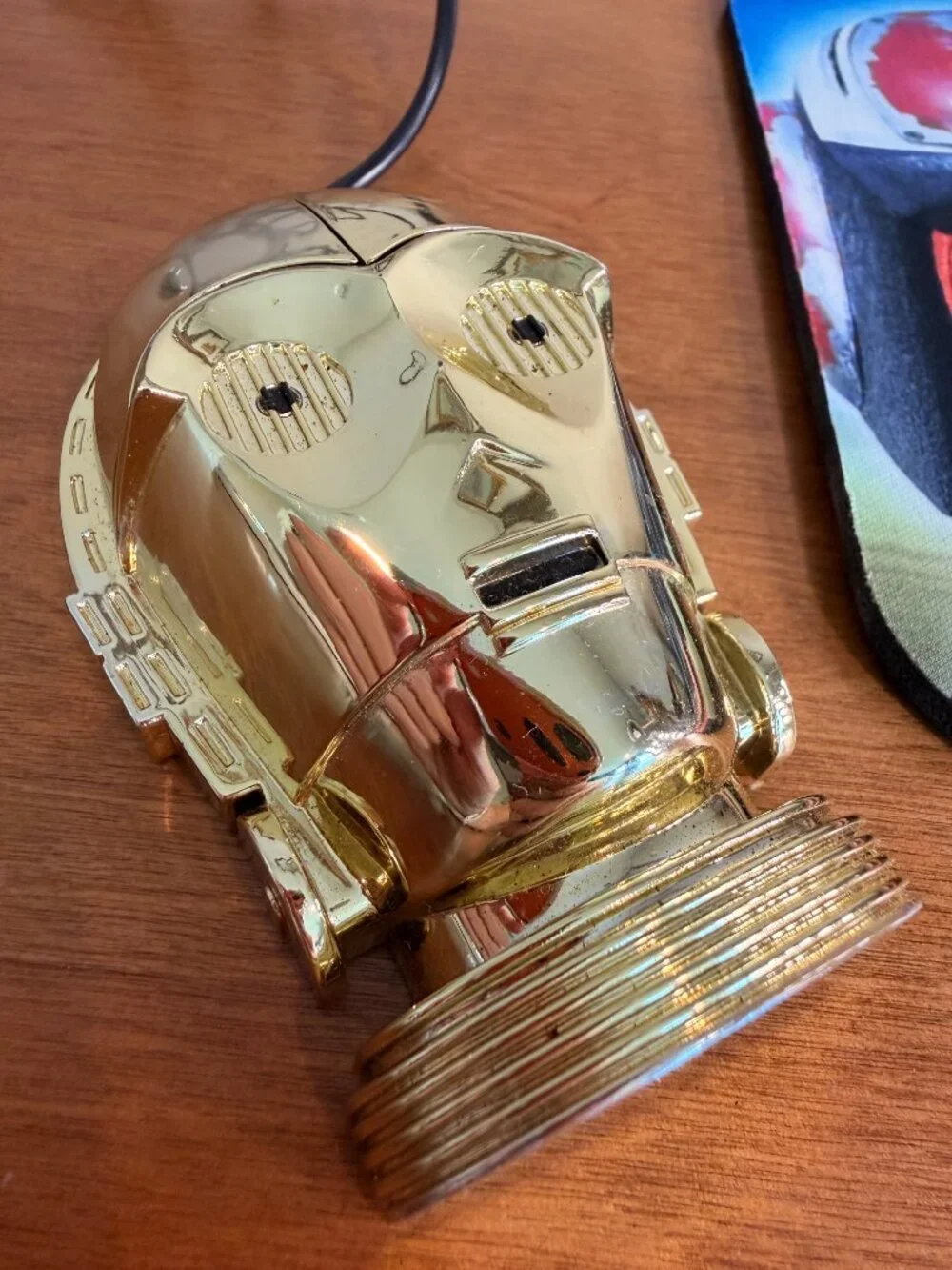 Vintage 1990s Star Wars C-3PO Computer Mouse & Anakin Skywalker Mouse Pad Bundle